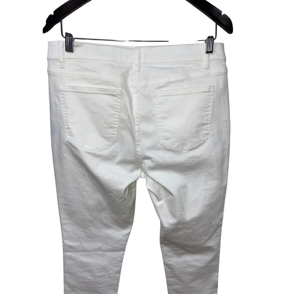 J.McLaughlin White Womens Skinny Fit Denim Pants Size 10